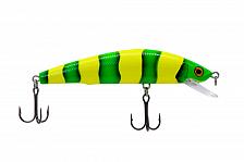 Фото воблер kyoda miracle minnow-105f, длина 10,5 см, вес 18,5 гр, цвет p758, заглубление 0,6-1,2 м.