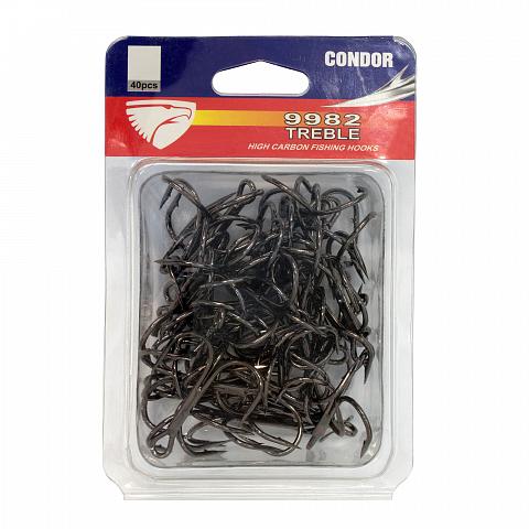 Фото крючок-тройник condor treble hook №2/0 bn (50 шт/упак)