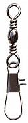 Фото вертлюг с карабином barrel swivel with interlock snap, цвет black nikel, размер 09 (100шт.)
