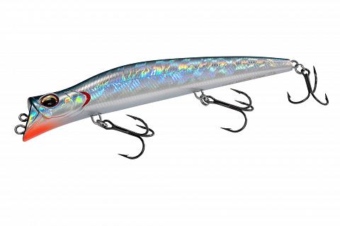 Фото воблер kyoda pocky minnow-130f, длина 130 мм, вес 17,5  гр, цвет p1242 заглубление 0,1 - 0,2 м.