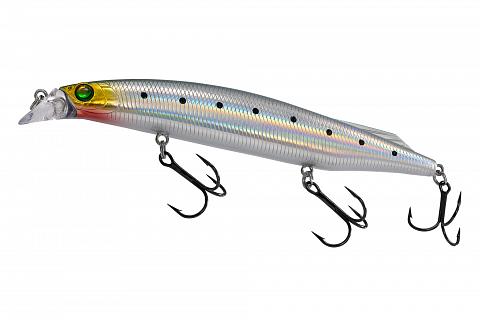 Фото воблер kyoda sibas minnow-125f, длина 12,5 см, вес 22 гр, цвет p56-1, заглубление 0,6-0,8 м.