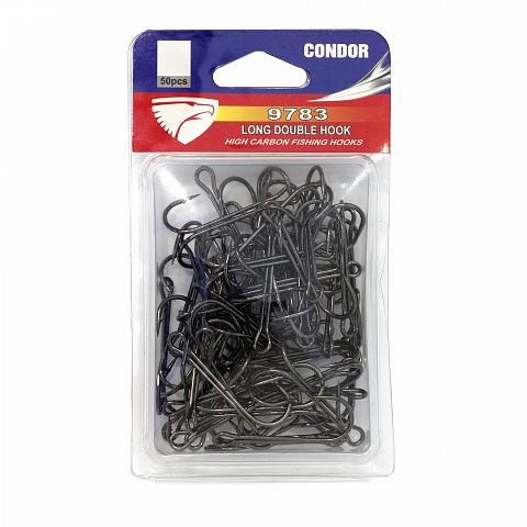 Фото крючок-двойник condor long double hook №3/0 bn (40 шт/упак)