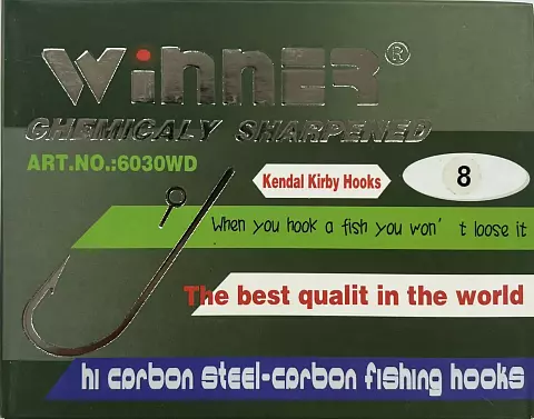 Фото крючок "winner" kendal kirby hooks №8 (20 уп/8 крючков)