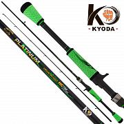 Фото спиннинг kyoda "platinum" кастинговый, длина 1,95 м, тест 10-30 гр, carbon, штекер